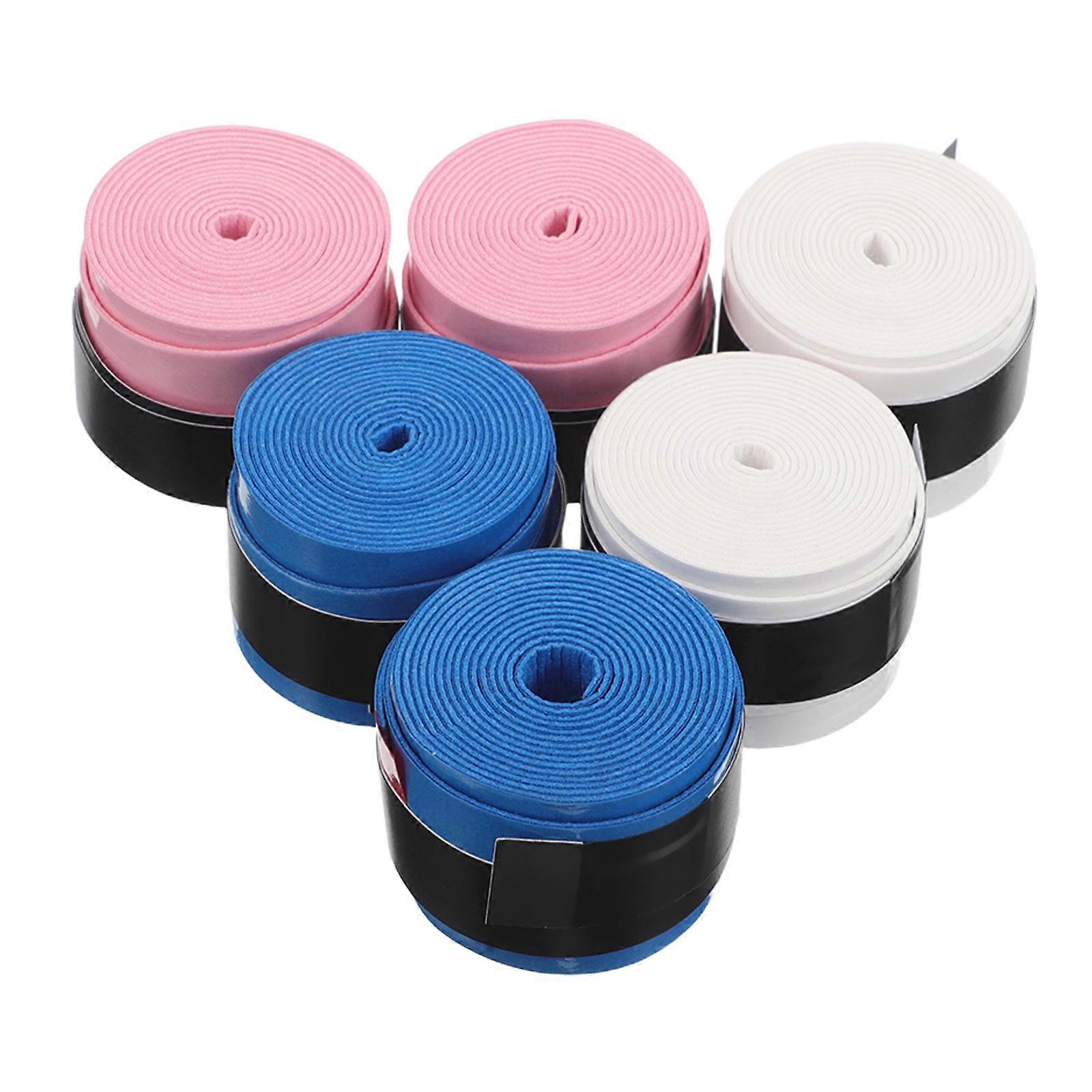 6pcs Sweat Absorbent Tennis Racket Grip Tape – Non Slip Overgrip Replacement for Badminton and Tennis – Enhanced Precision and Comfort