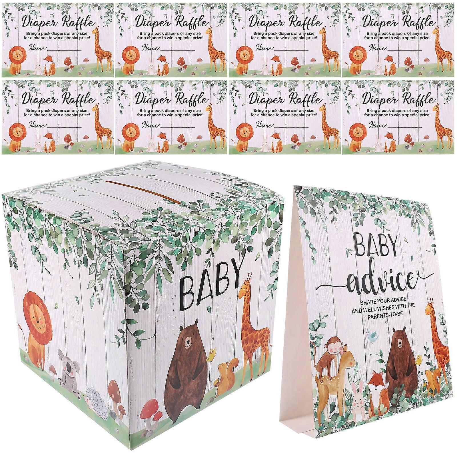 Baby Shower Game Cards Party Decorations Multi Color Square Shape 1Set