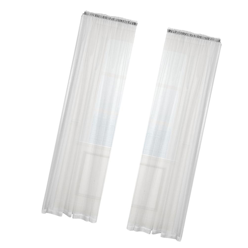 Transparent Curtains White Sheer Window Curtain for Home Bedroom Living Room Light Diffusion 1Pack