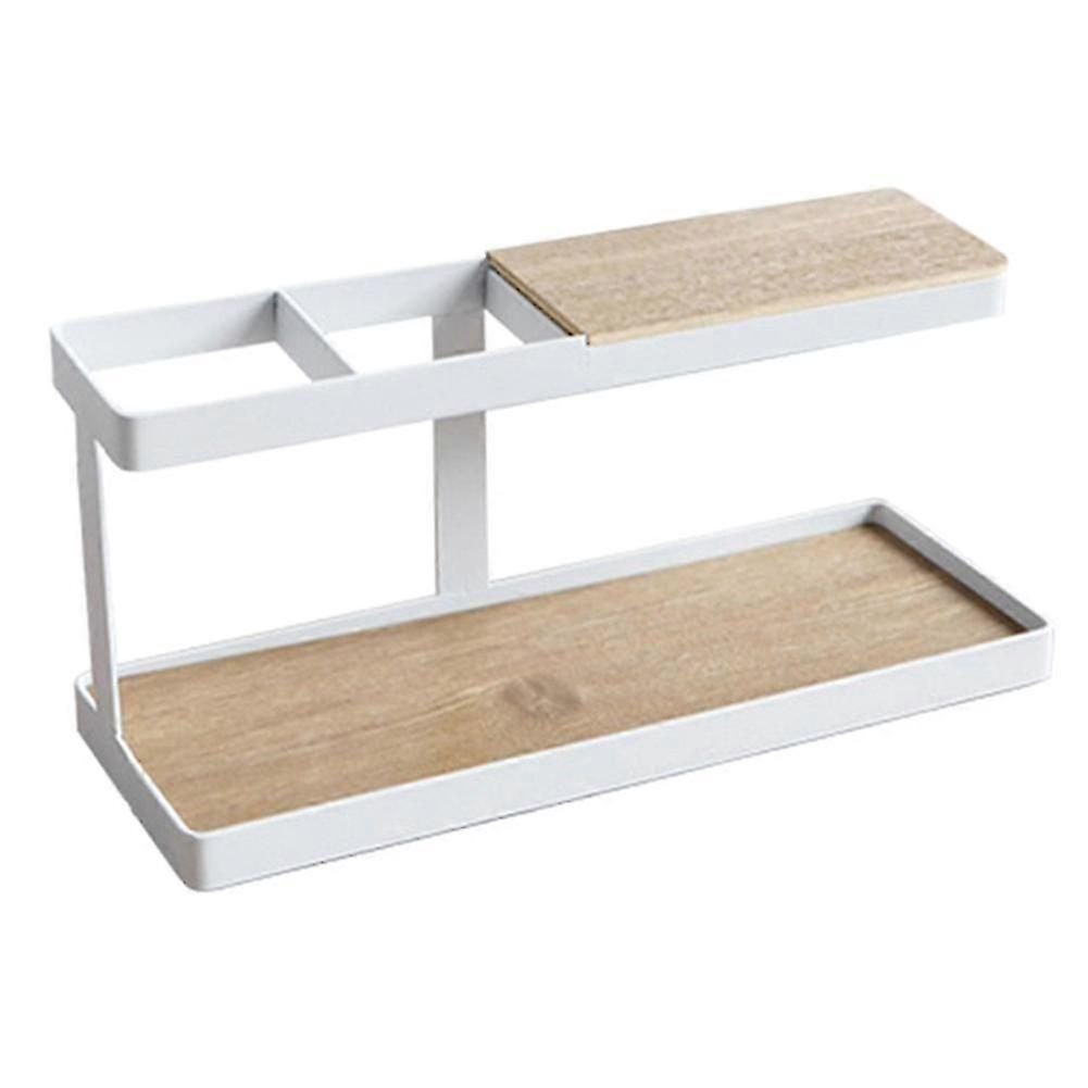 Desktop Coffee Table Organizer για Watch Phone Remote Storage Άμμος Λευκό