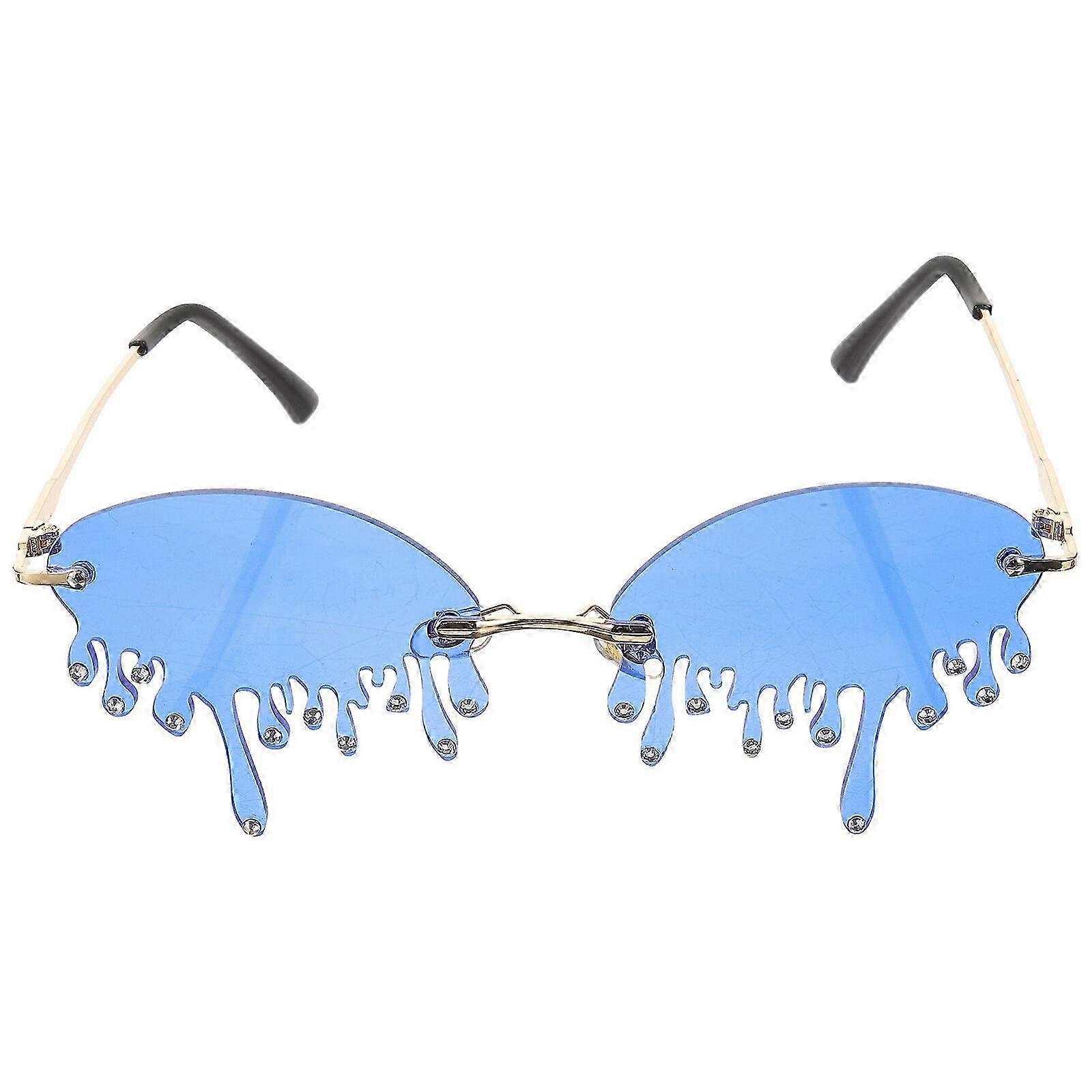 Funny Teardrop Sunglasses with Rhinestones for Parties