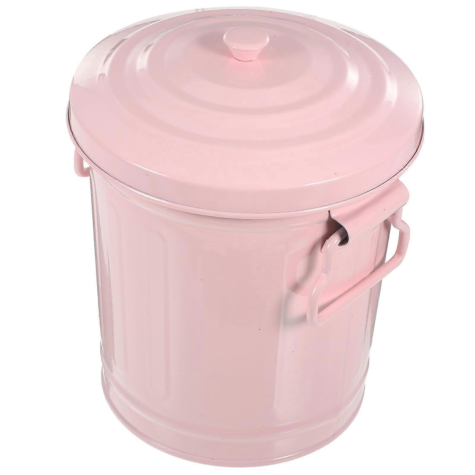 Mini Desk Trash Can with Lid – Multi Functional Waste Container for Office, Dorm & Home Use – Odor Trapping Design, Pen Storage Compatible