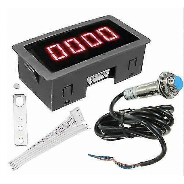 Geschwindigkeitsmessgerät 4 Digitaler LED-Drehzahlmesser Messgerät Drehzahlmesser Hall Proximi