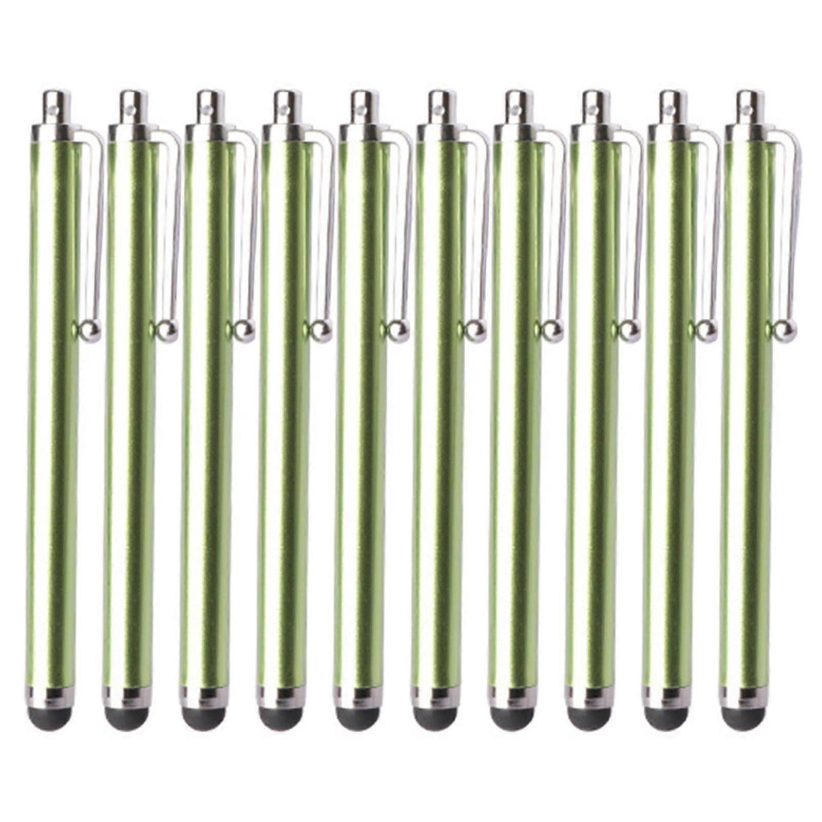 10Pcs Convenient Touch Screen Pen Wide Application Aluminum Universal Round-headed Capacitive Pen for iPad