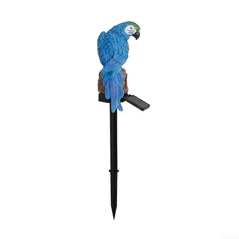 Solar Lights Resin Parrot Shape Solar Powered LED Lamp Waterproof Garden Light For Walkway Landscape Lawn Yard Blue