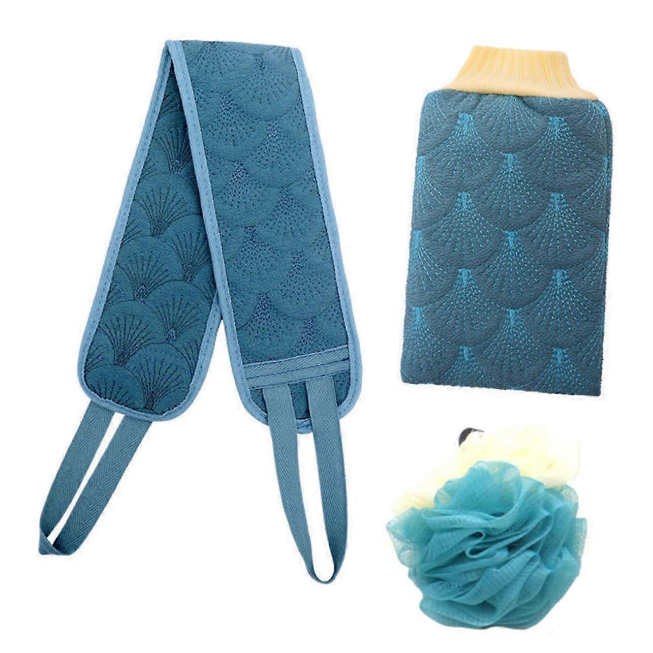 Exfoliating Body Bath Towel Sets For Bath And Shower Back Scrubber Made Of Material, Back Scrubber Compatible