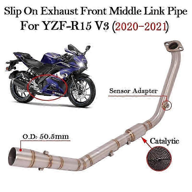 Motorcycle Exhaust Modified Escape with Catalytic Muffler Front Middle Link Pipe for Compatible Models 2020-2022