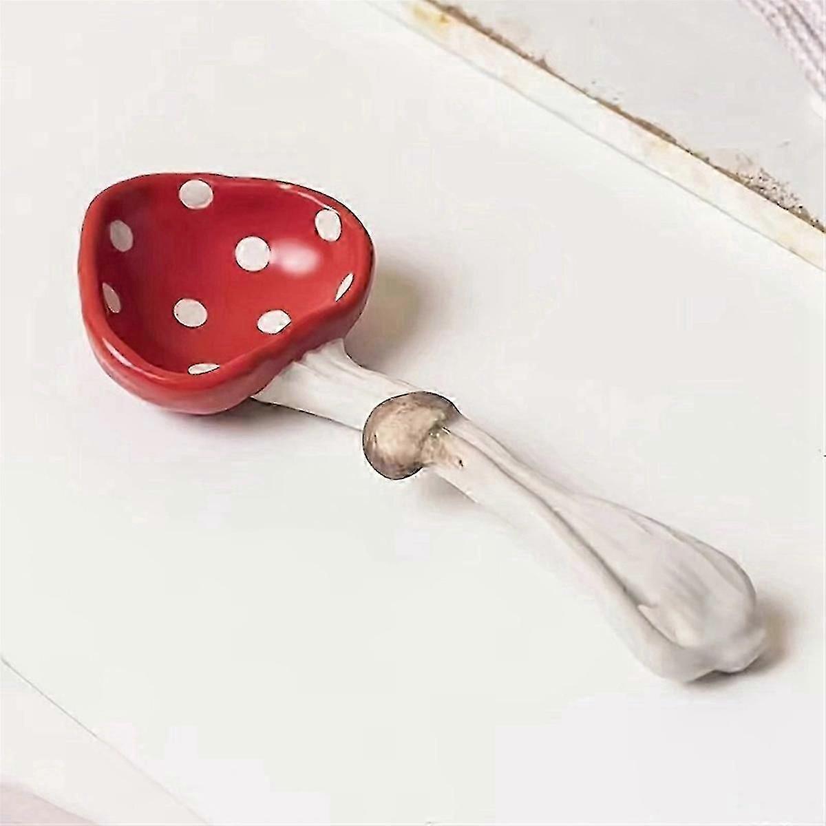 2pcs Cartoon Long Handle Spoon Ceramic Cute Soup Spoon for Dinnerware Set
