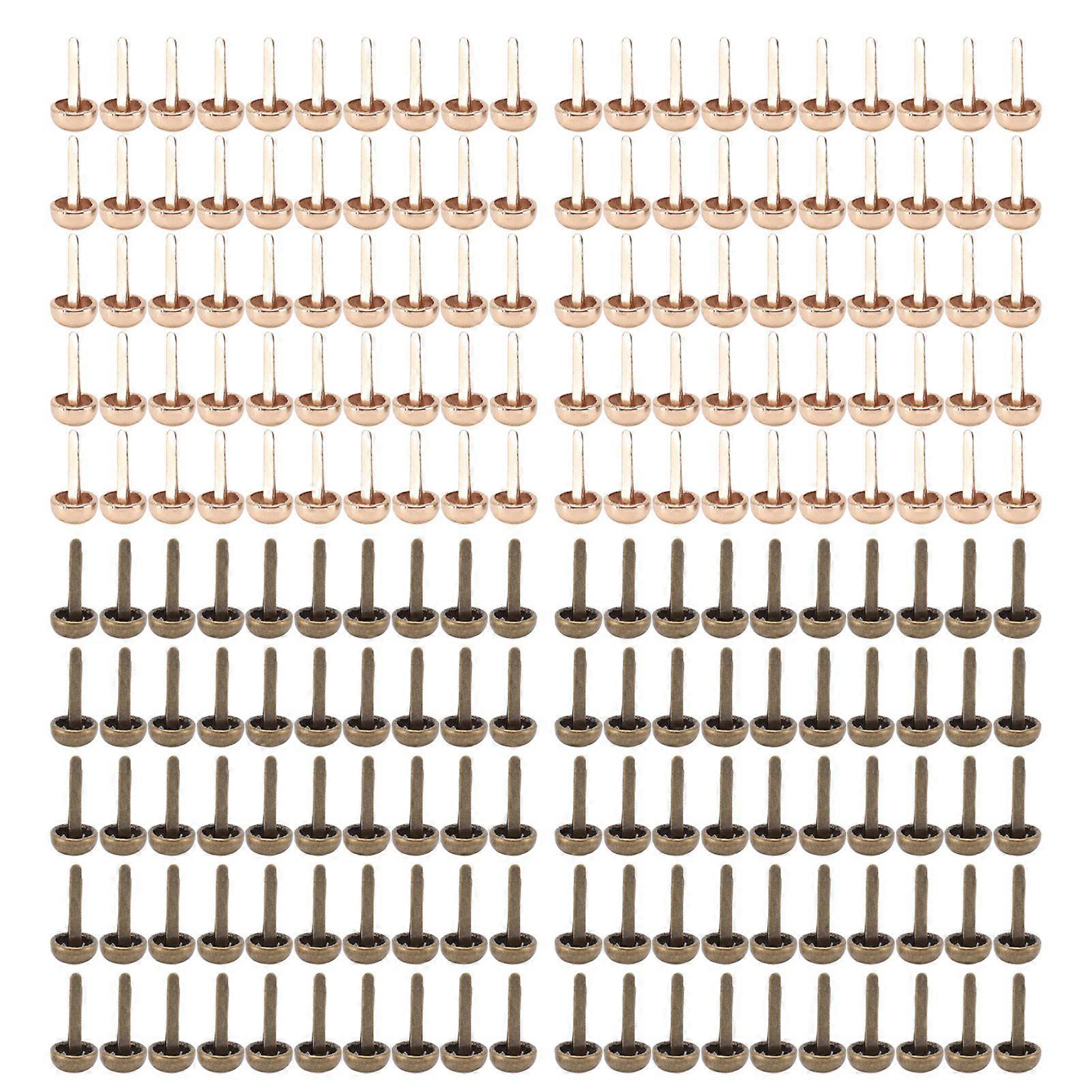 2025 أحدث طراز 200 قطعة ميني برادز 8 مم رأس دائري DIY يدويا
