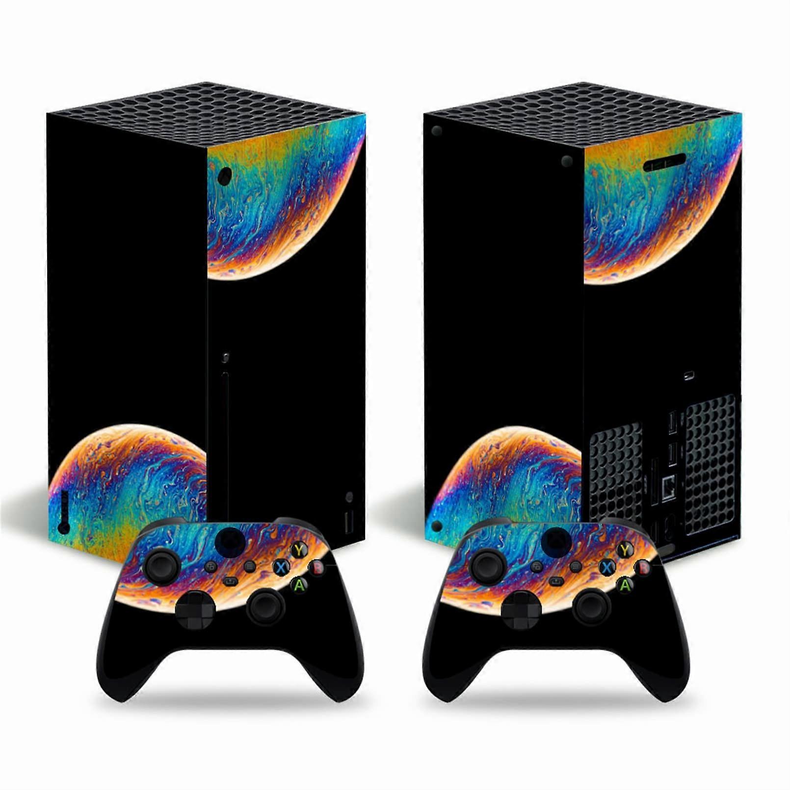 Vinyl Skin Stickers for Xbox Series X Console and Two Wireless Controllers, Bubble-Free Coverage, Custom Design