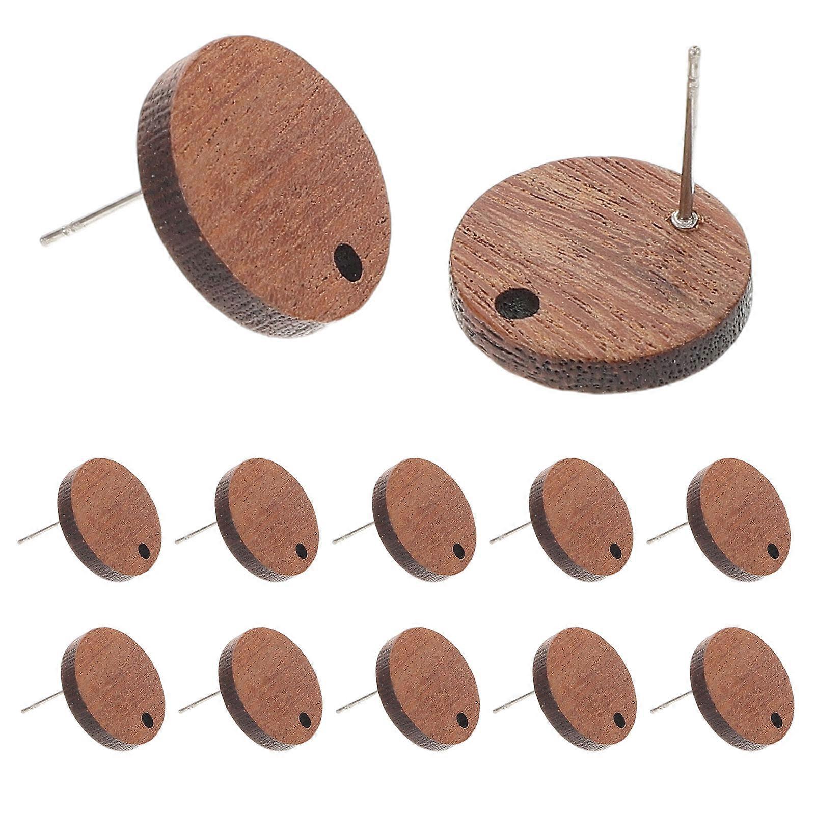 20pcs Wooden Earring Blanks – Lightweight Round Unfinished Components for DIY Jewelry Making and Custom Earring Crafting