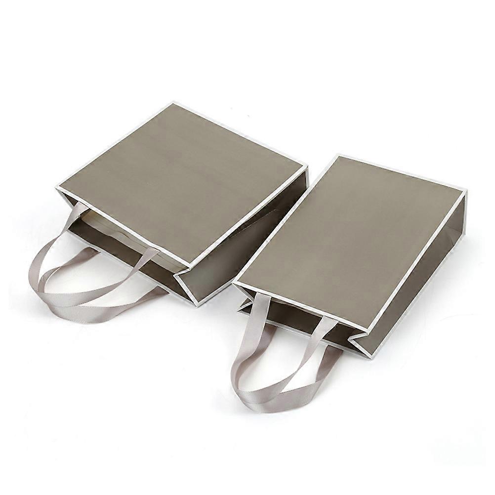 Party Favor Bags Grey Jewelry Packaging Sack Box Type With Flat Bottom For Festival Party 20X18 Cm 22X15 Cm 4Pcs