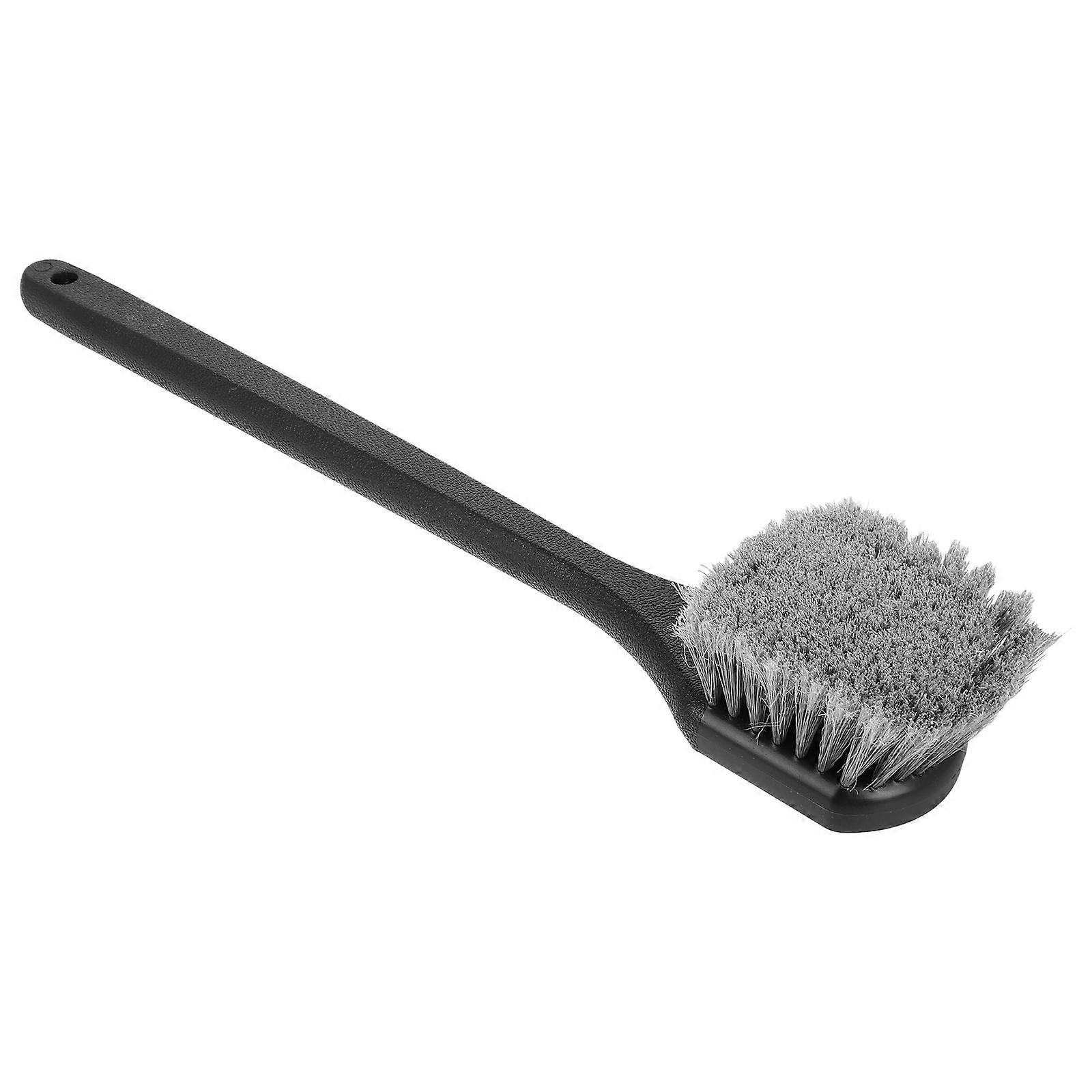 Long Handle Tire Brush, Heavy Duty Plastic Rim Cleaner for Easy Wheel & Tire Maintenance, Multi Use Vehicle Cleaning Tool