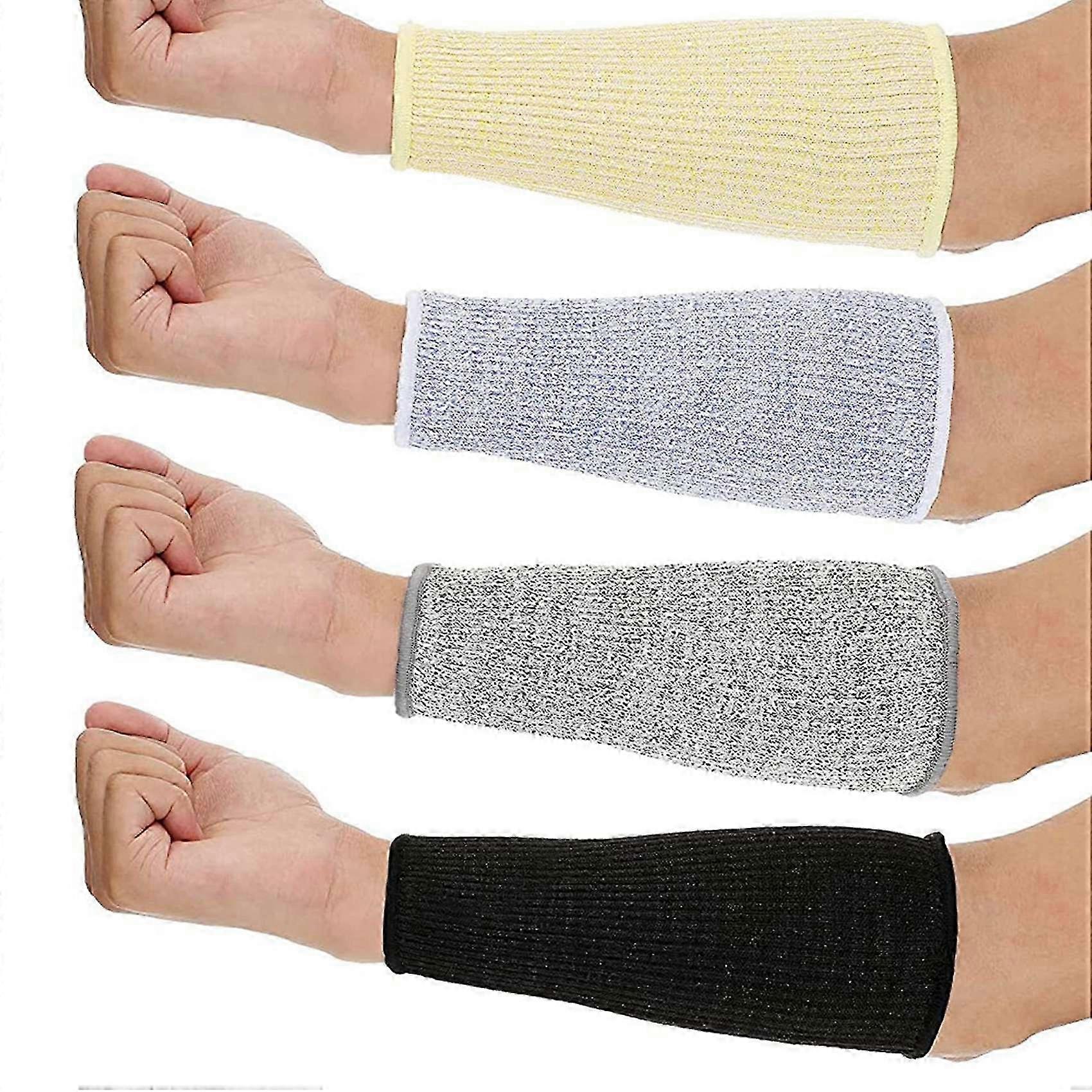 4 Pares de Protetores de Antebraço de Proteção de Braço Resistentes a Corte e Queimadura para Fino