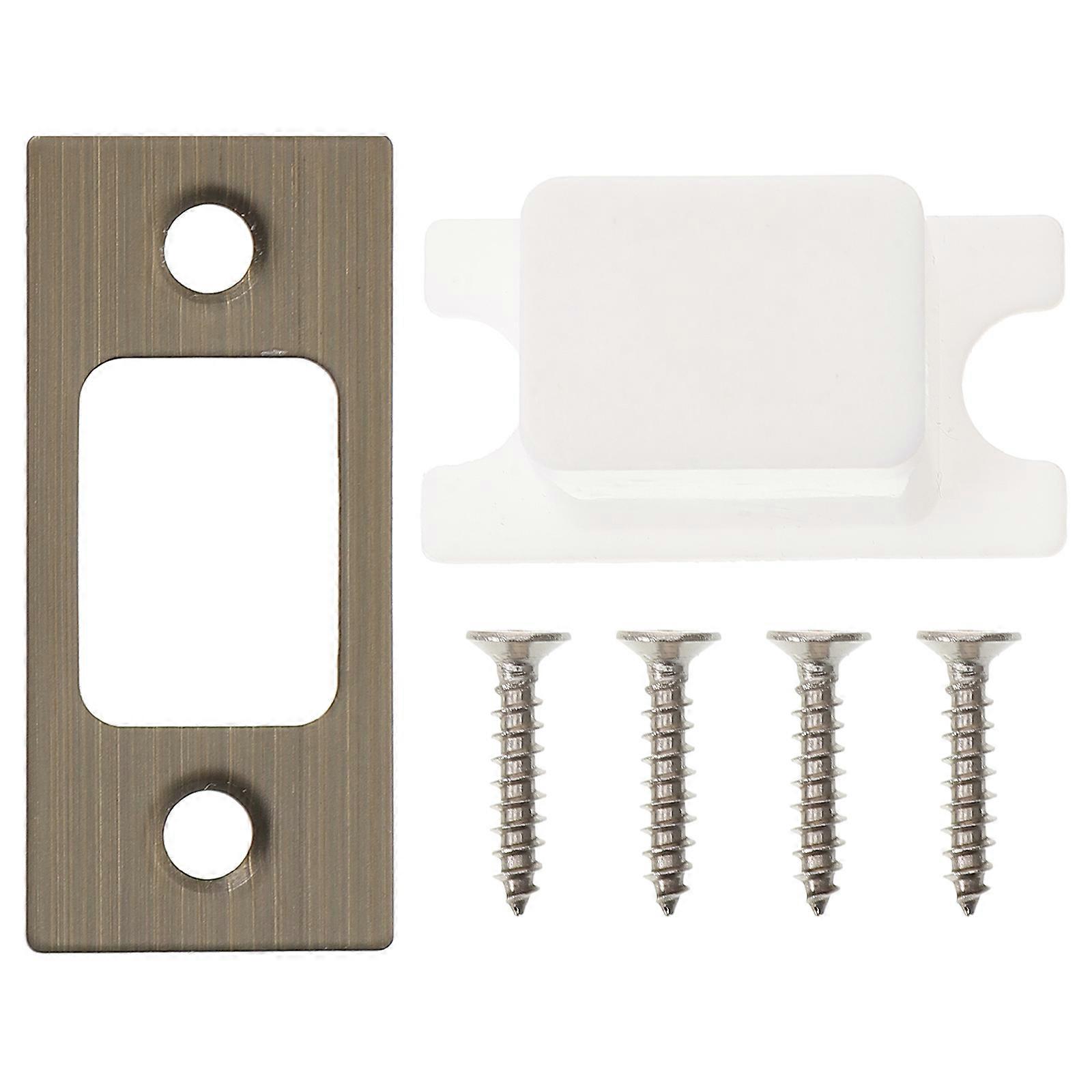 Door Latch Reinforcement Plate Metal Guide Plates for Wood Door 5.60X2.60X0.20CM Smooth Insertion 1Set