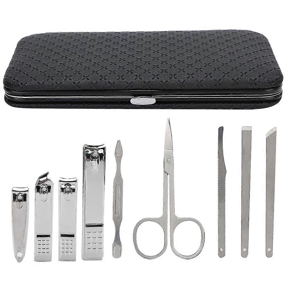 19pcs Manicure Pedicure Nail Clippers Set Stainless Steel Acne Removal Tool Kit