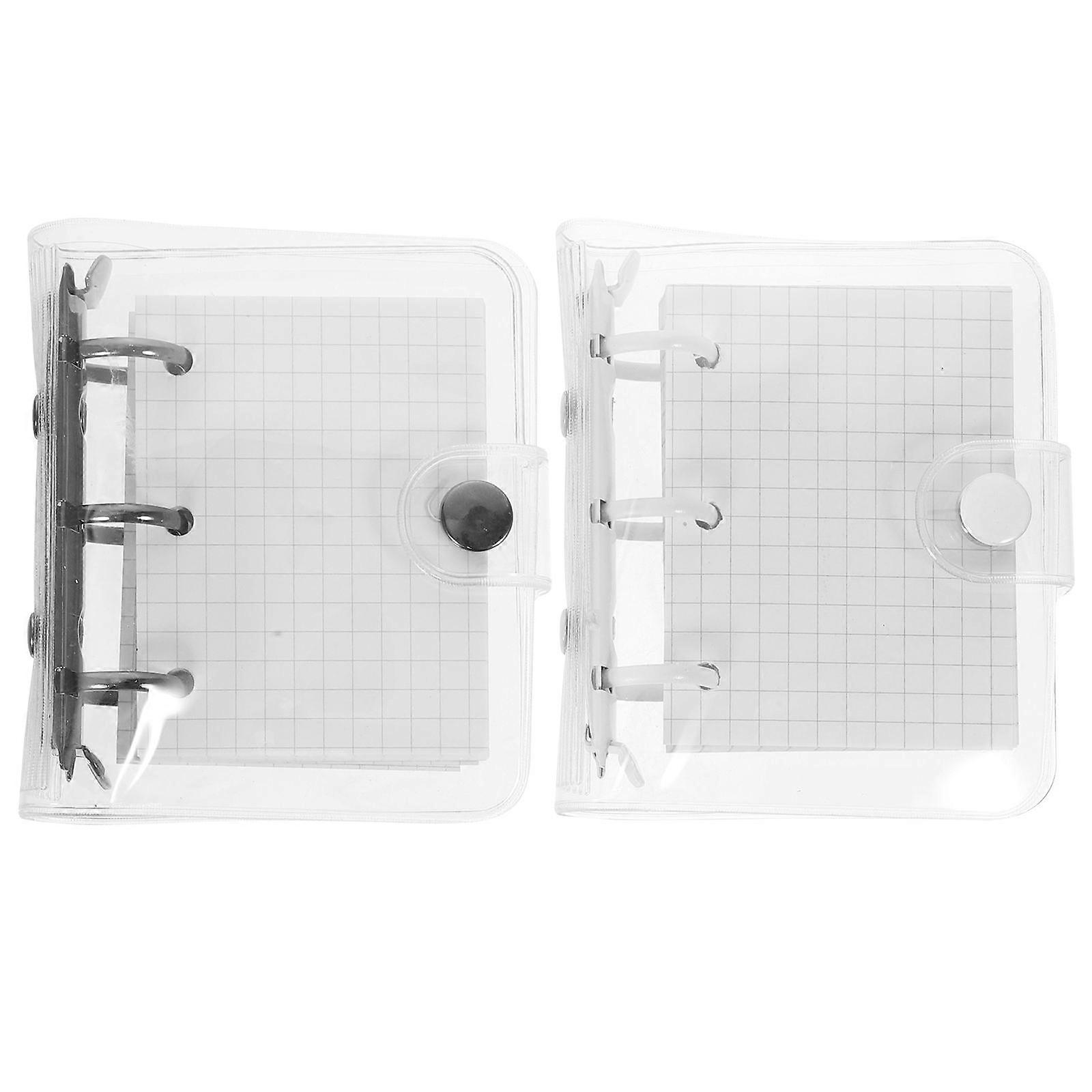 Portable Loose-Leaf Notebook Mini Notepads Small Writing Pads For Travelers Daily Use 14.8X11.5X1.3Cm Planning 2Sets