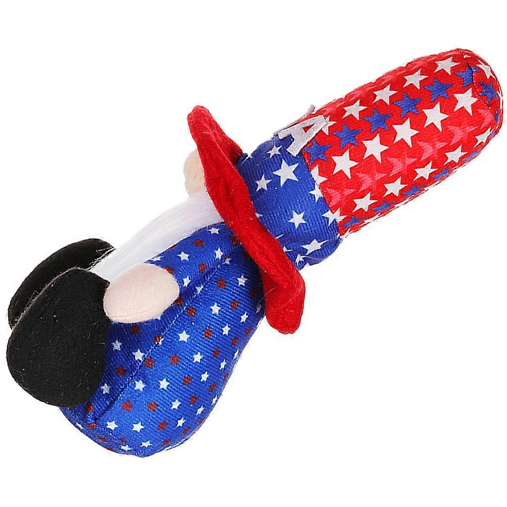 Independence Day Gnome Decoration Patriotic Table Ornament Multi Color 26X18X12CM Felt Handmade 1Pcs