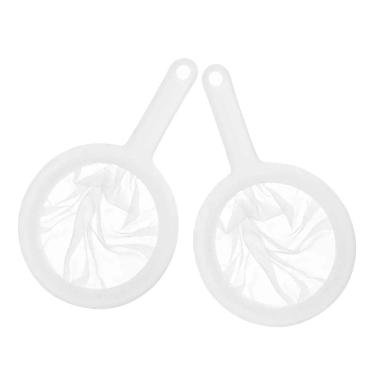 Pack of 2 Aquarium Shrimp Net Fine Mesh Accessories PP White