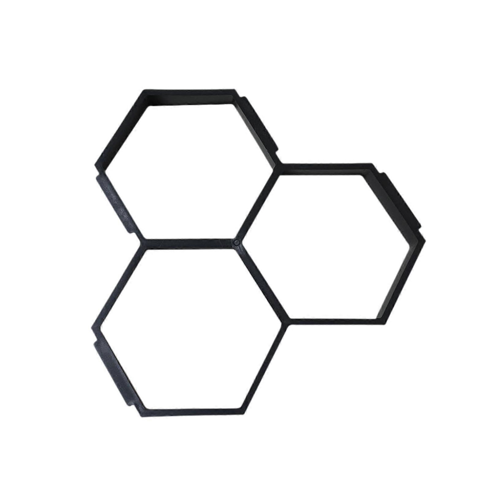 DIY Walk Path Maker, Walk Way Cement Mould, Decorative, Paving Stones for Garden, Patio, Courtyard, Hexagon