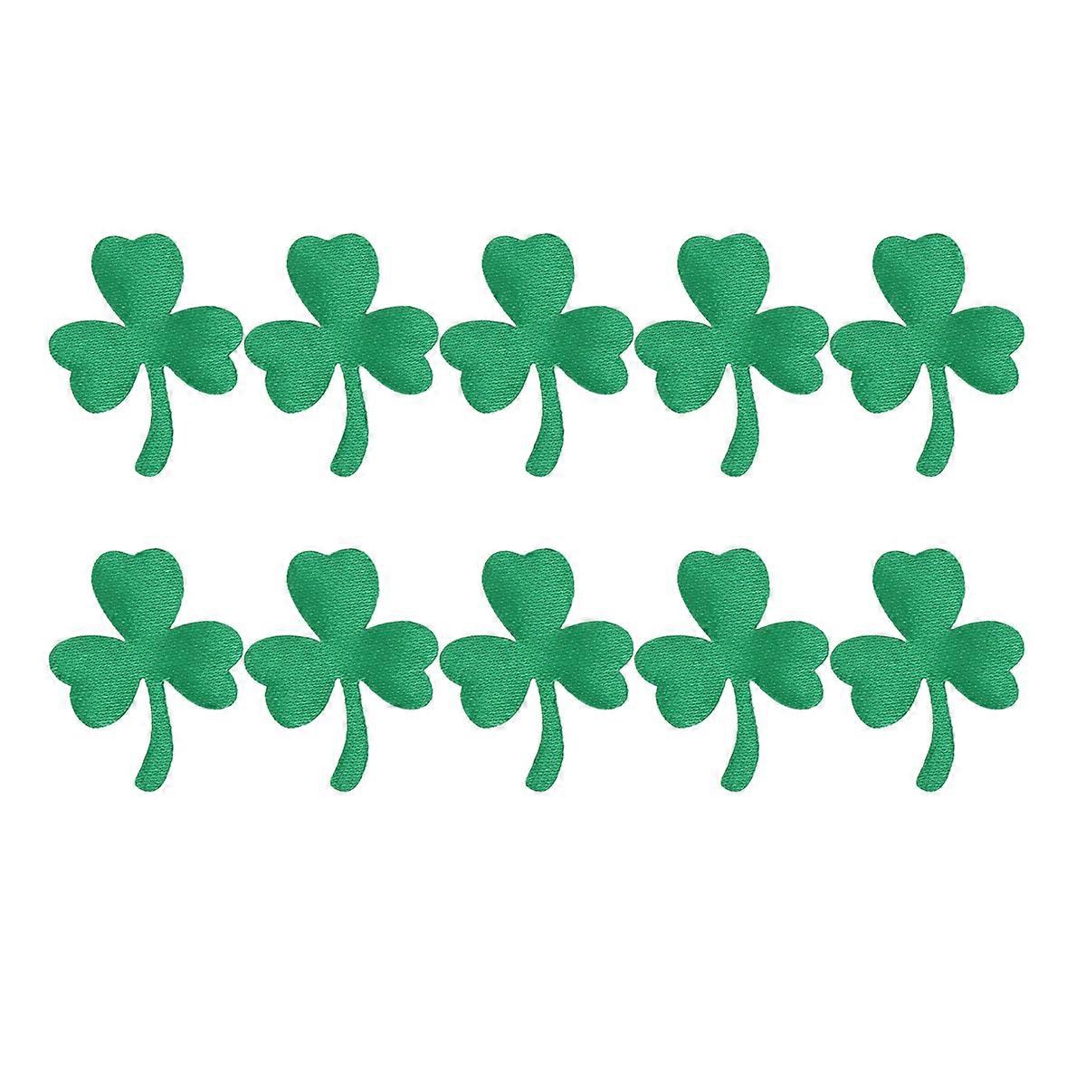 Sew Patches Clothing Peach Green Applique Shamrock Design Wall Decor Accessory Diy Projects Sewers 100Pcs