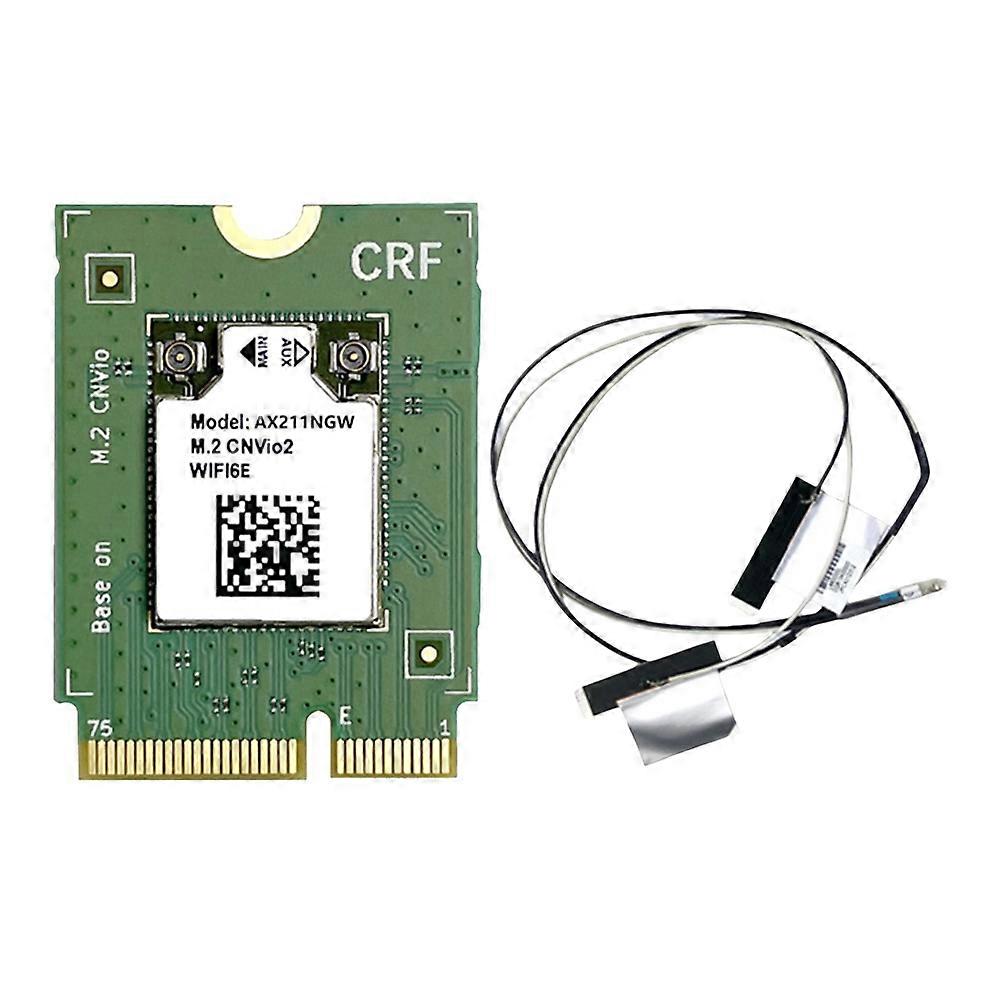AX211NGW WiFi 6E Card+2xAntenna 2.4G&5G&6G M.2 CNVio Bluetooth 5.3 802.11AX Support Win10 Win11 LINUX Wireless WiFi Card