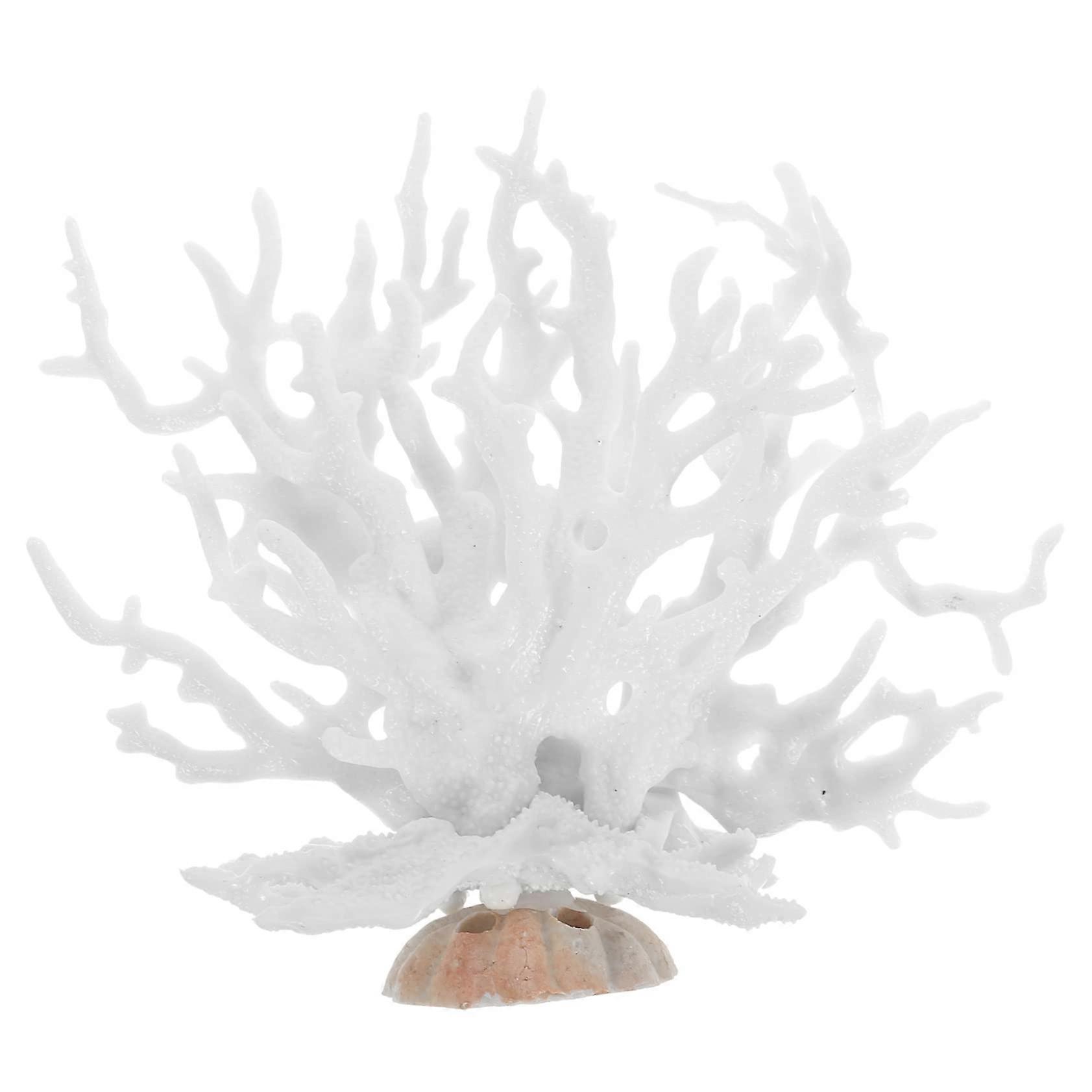 Coral Ornaments for Aquariums - Artificial Resin Coral Plants, Turtle Cooler, Shrimp Hideout, 1 Size