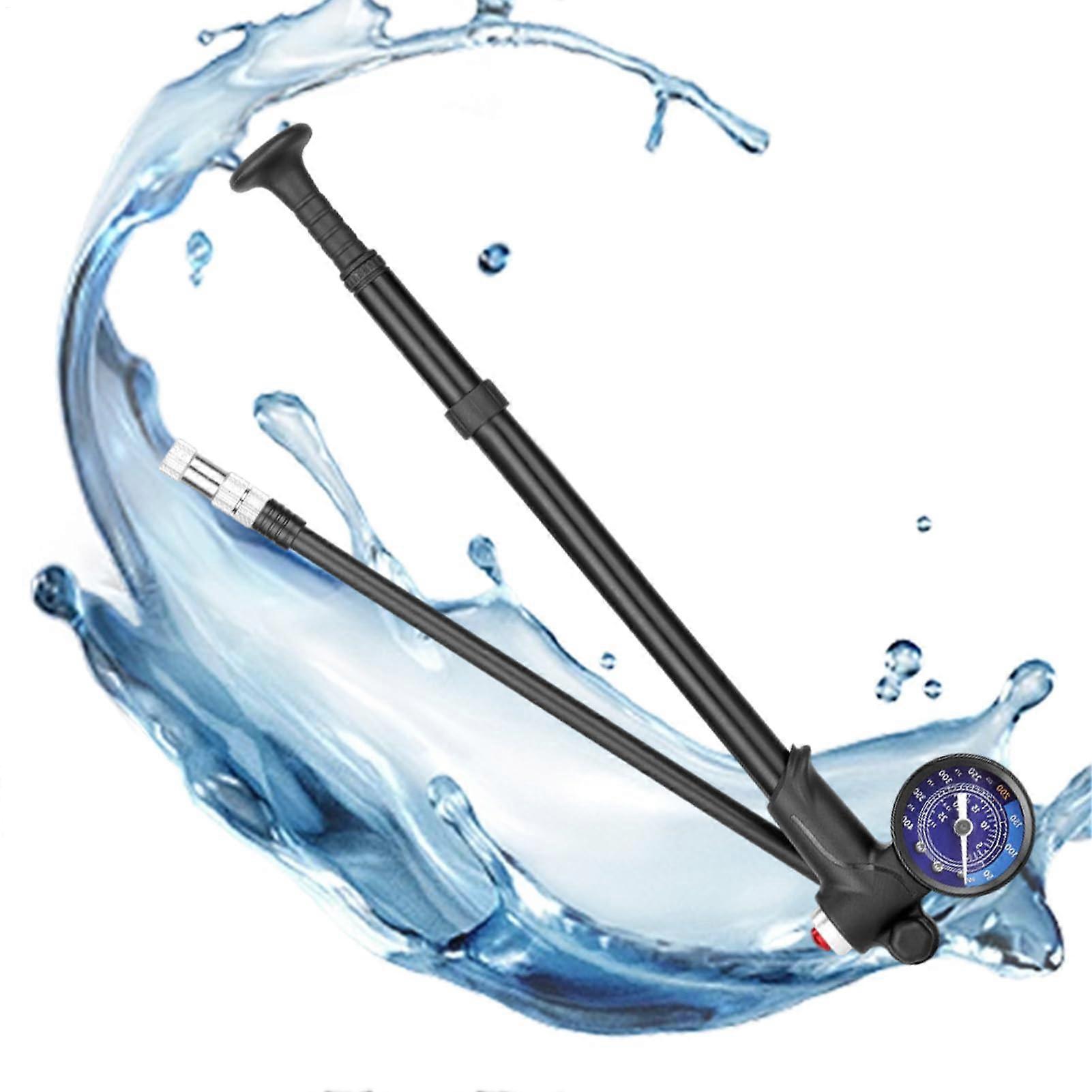 Portable bicycle pump, 400 PSI air pump, inflator, portable household vehicle tire filler with pressure gauge for road bikes, mountain bikes, balls.