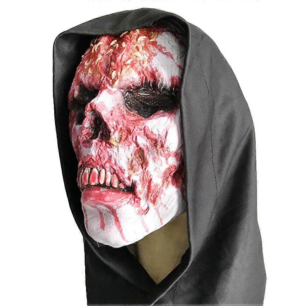 Accessoires effrayants Crâne Masque Halloween Bloody Prop Habillage Accessoire Latex 25 * 18 * 20cm 1Set