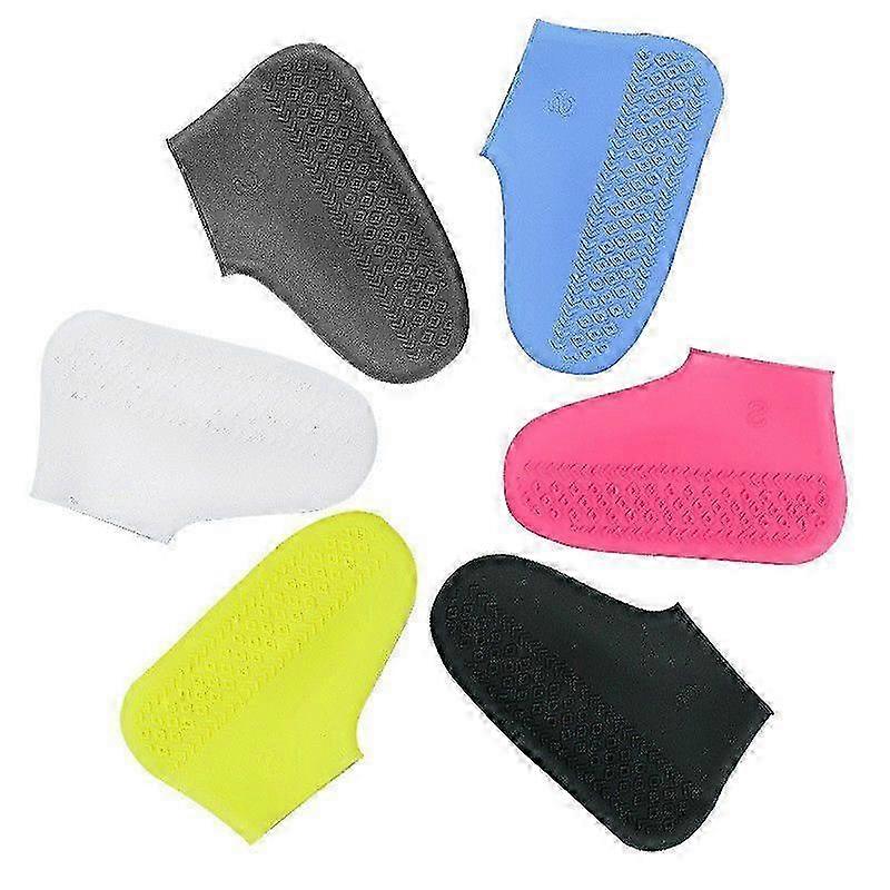 Reusable Waterproof Rain Boot Covers in 6 Colors - Durable Rubber Protection for Shoes During Wet Weather