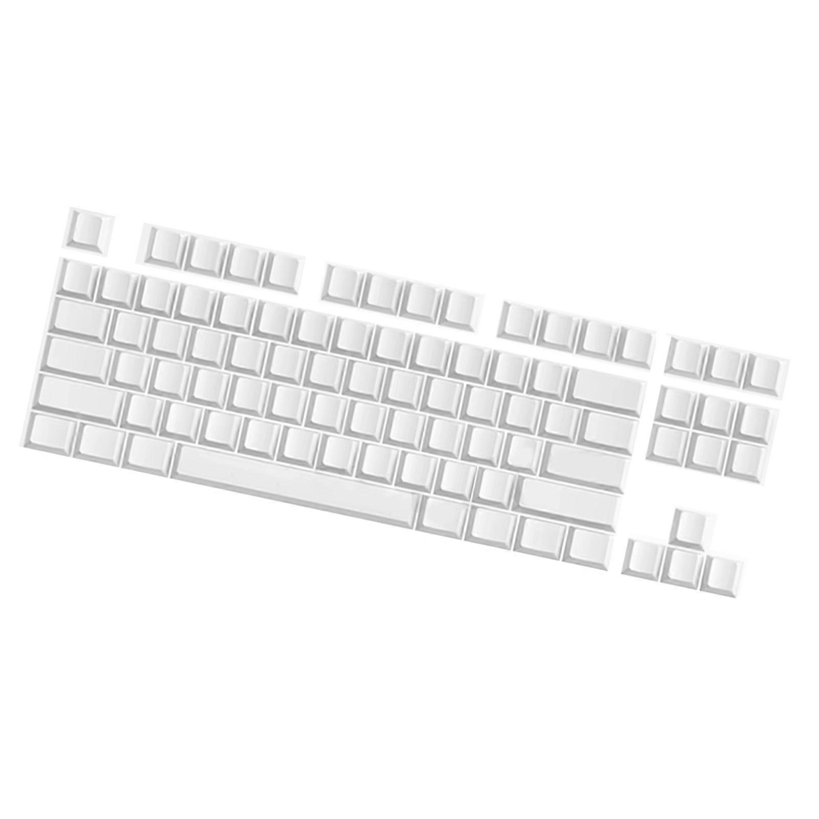 87Pcs PBT Blank DIY Keycap Mechanical Keyboards Original Profile No Print White Keycap Set for MX Switches Multicolor