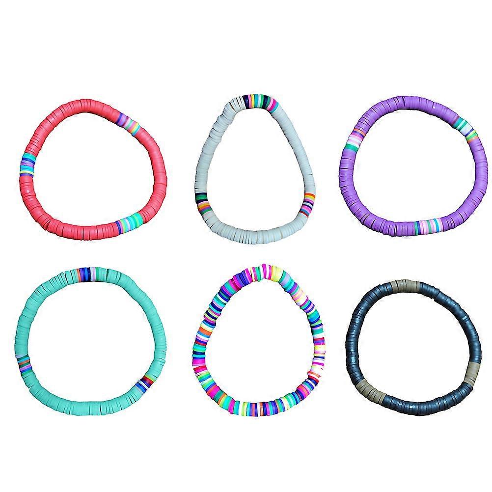 Bohemian Hand Rope Couple Bracelet in White Polymer Clay for Adornment, Waterproof and NonToxic