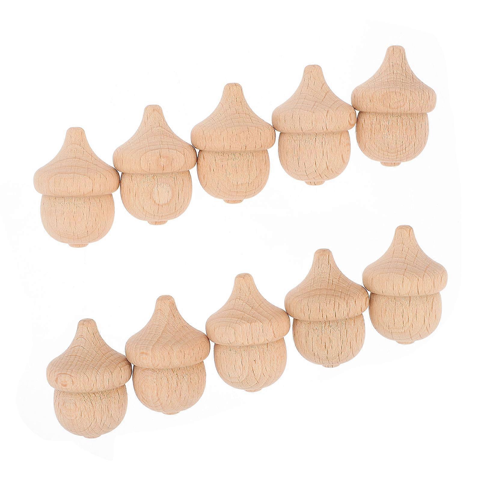 DIY Graffiti Acorn Craft for Kids Made of Synthetic Material Khaki Color Safe and Durable 10 Pieces