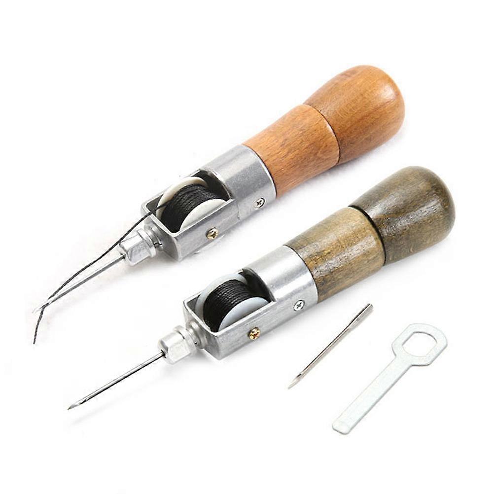 Manuell symaskin Handhållen läderrock reparation 16,7x3,5x0,5cm Trä Stål Pp läder inredning reparation 1pack