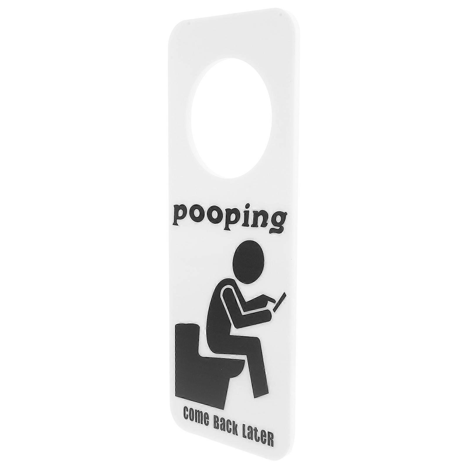 Occupied Bathroom Door Hanger Sign Funny Plaque for Public Toilets Hotels Reversible Indicator Restrooms Easy Install Unique Decor