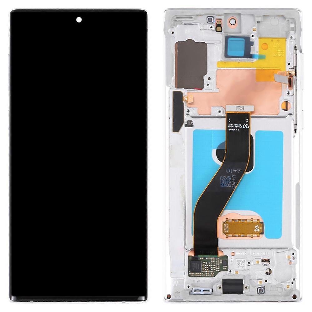 For Samsung Galaxy Note 10 4G N970 OEM LCD Screen and Digitizer Assembly + Frame Spare Part (Without Logo) - Silver