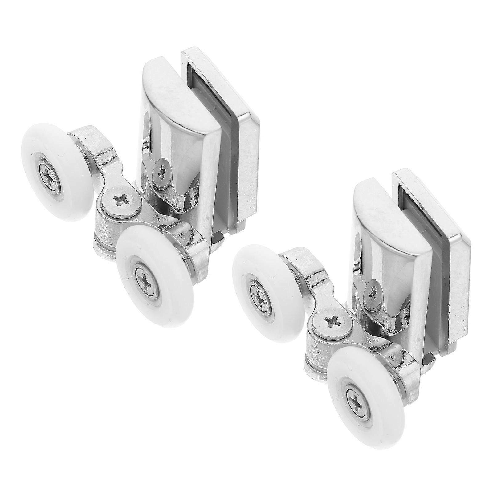 Sliding Shower Door Rollers Replacement Kit 2 Sets Precision Wheels for Bathroom Glass Doors | Easy Installation, Low Noise, Stable Sliding