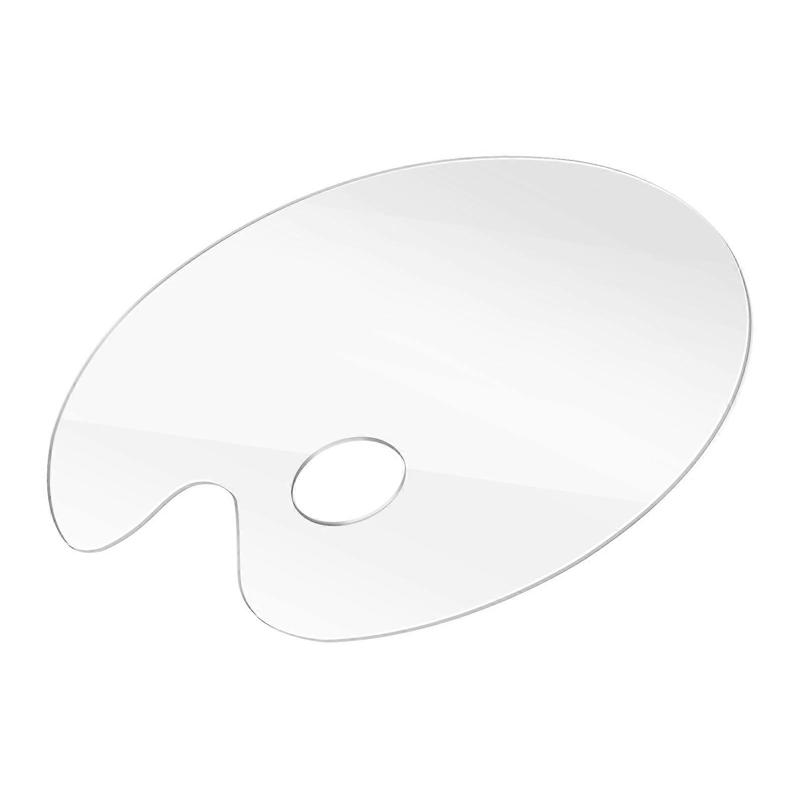 HEALLILY Transparent Watercolor Pigment Color Mixing Trays for Art Paint Drawing Acrylic Painting Color Mixer Oval 30x40cm