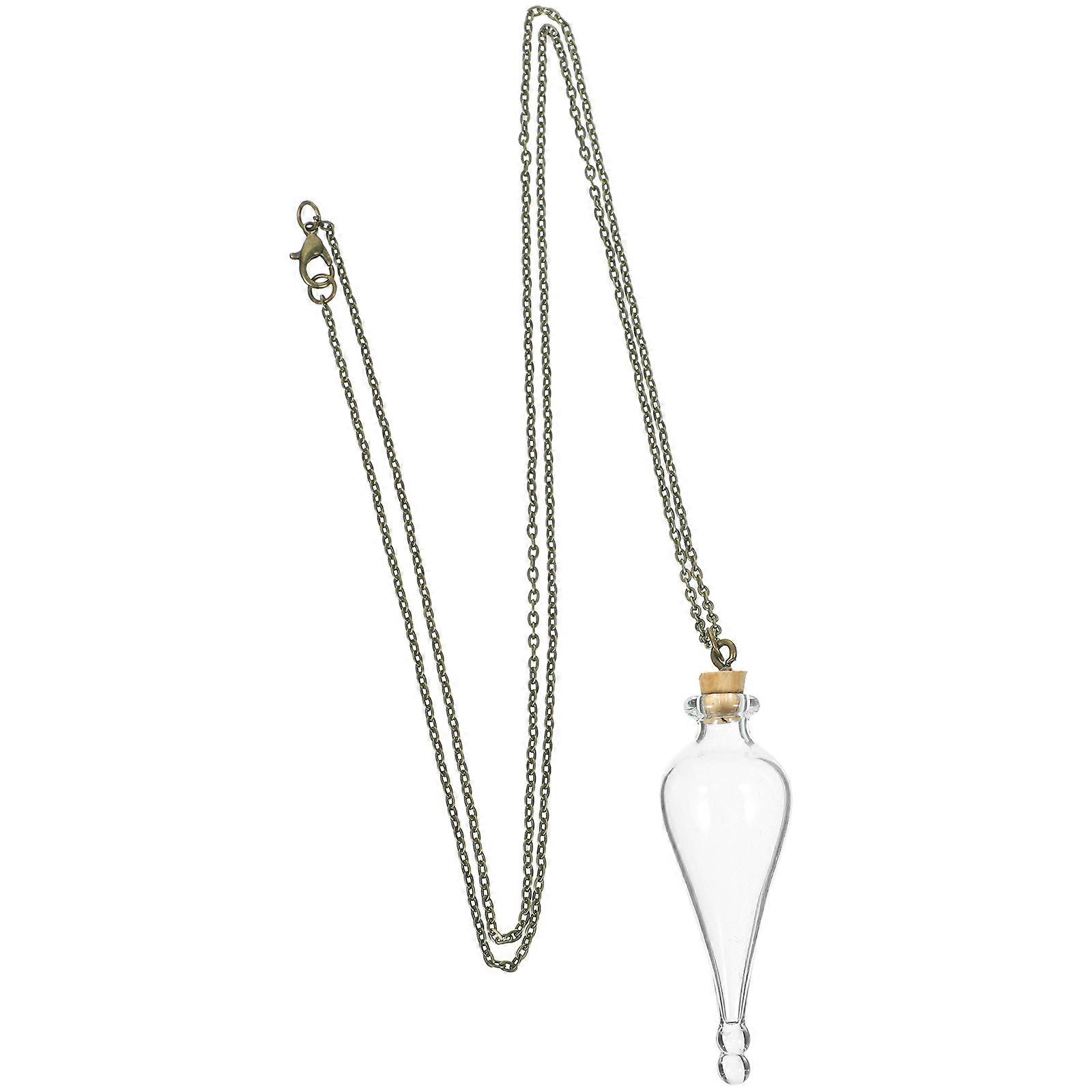 Glass Bottle with Chain Multi for Decoration Including Versatile Storage Function