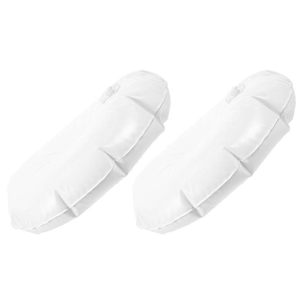 White Plastic Beach Umbrella Base Weight Bag for Storage Safe Lightweight with Water Filling 2 Pcs