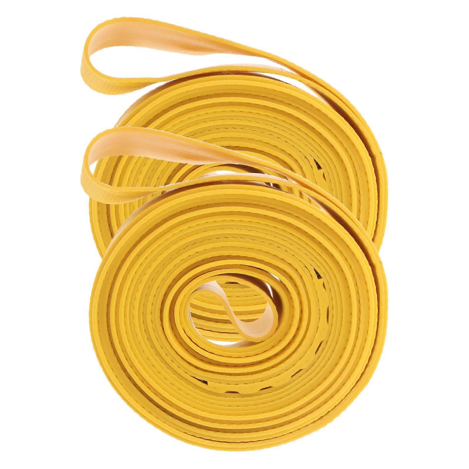 2 יחידות ספינות צמיגי אופניים מגיני צינור פנימי לצמיגי אופני כביש הרים צהוב