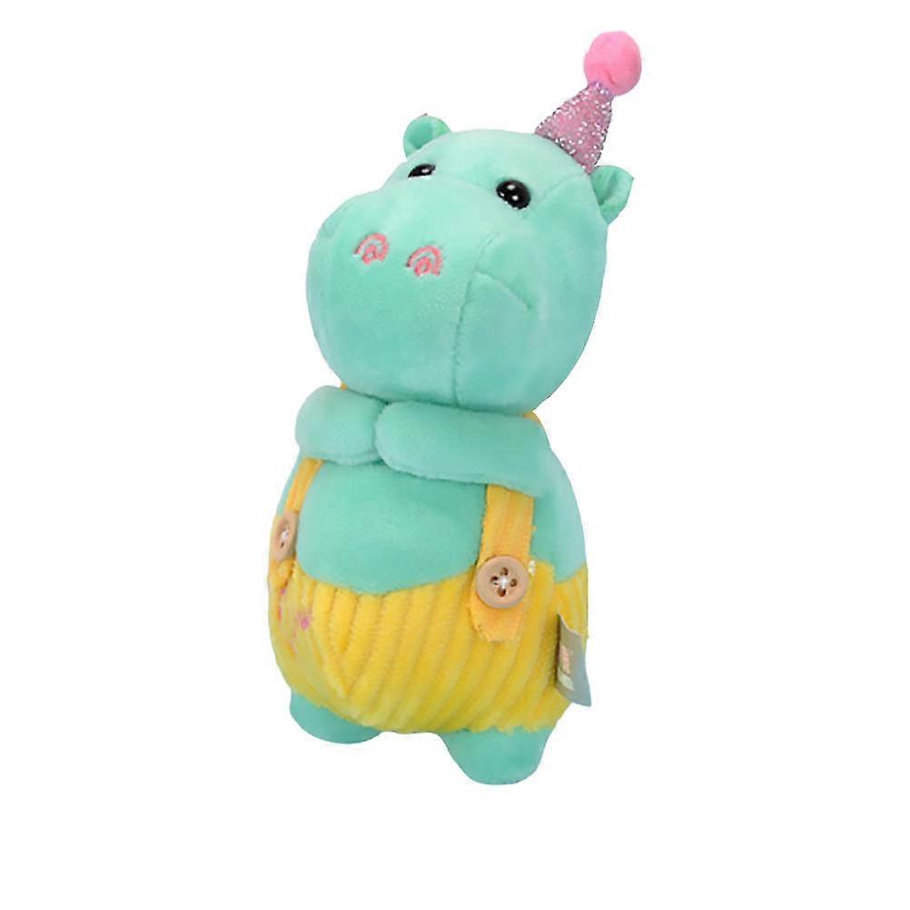 Adorable Hippo Doll Key Chain Made of Plush Material Perfect for Holding Keys Light Green 3.5 Inches