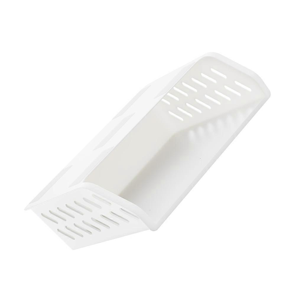 Plastic Kitchen Storage Rack Compact Multipurpose Cabinet Shelf Smooth Arc Surface Sturdy White Hanging Organizer Space Saving Design