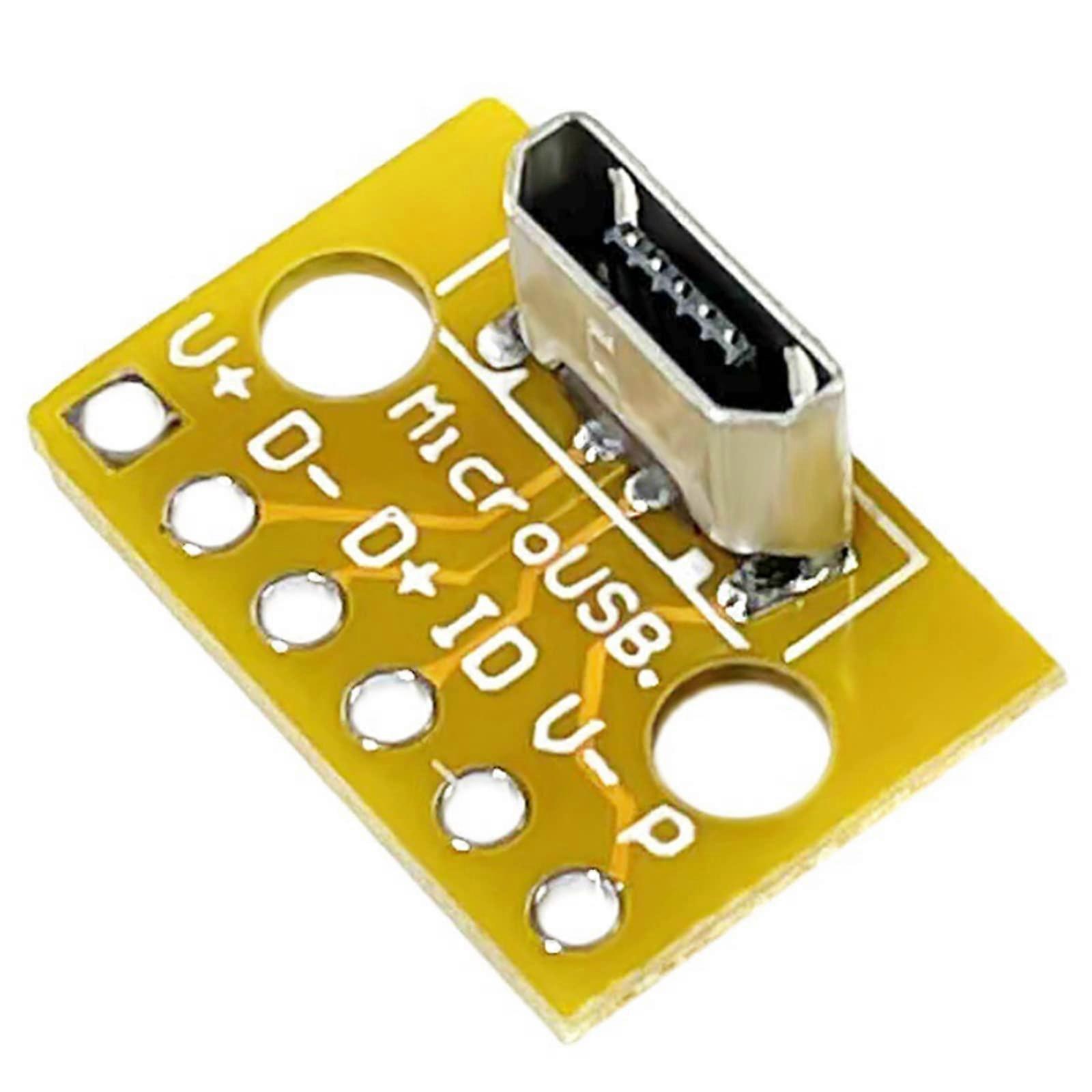 11 x 16mm Aluminum Test Plates Vertical Micro USB Female Breakout Module Solid PCB Aluminum Frame Props Ref: 3564