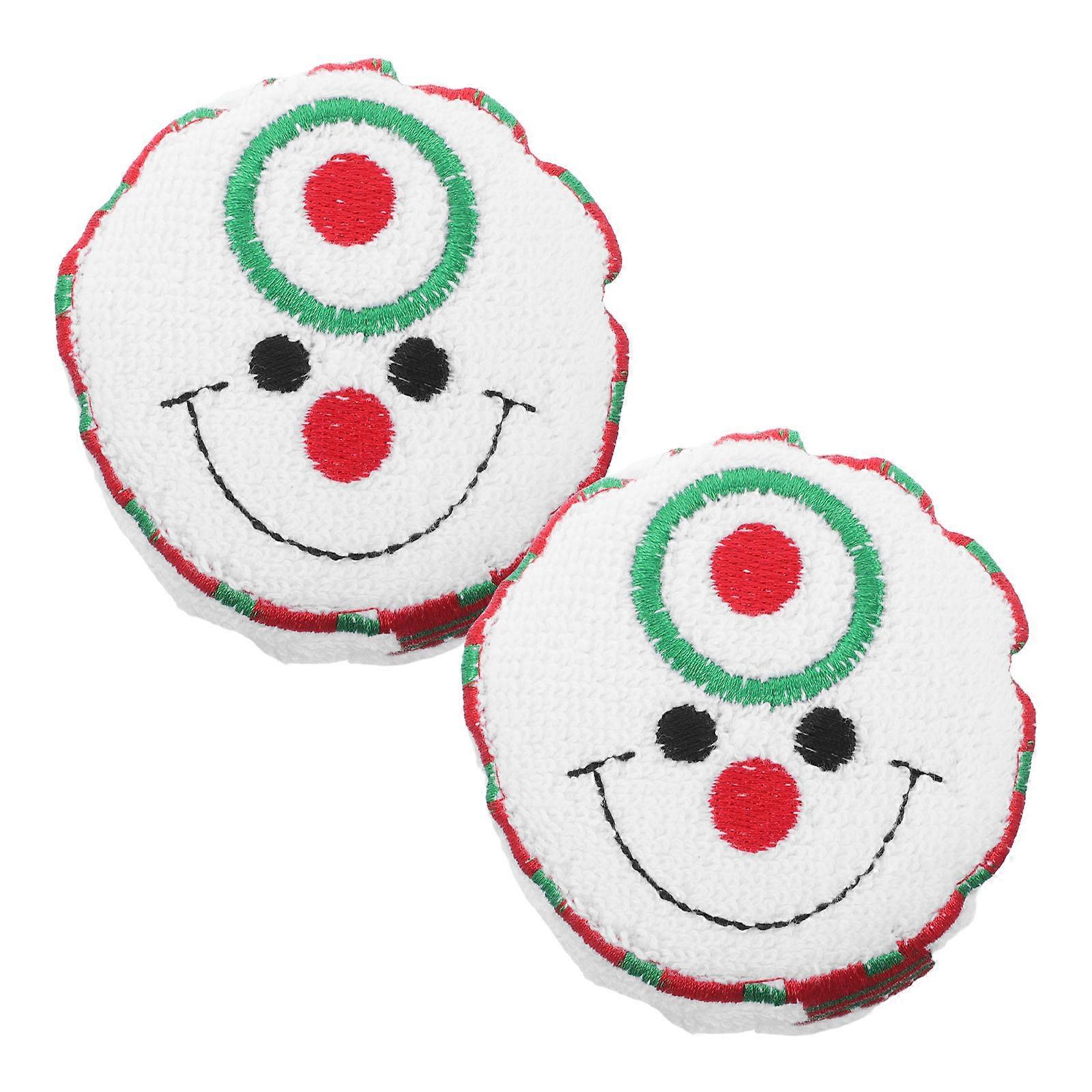 Decorative Hand Towels 2Pcs Fun Snowman Bath Towels For Holiday Home Decor Creative Design