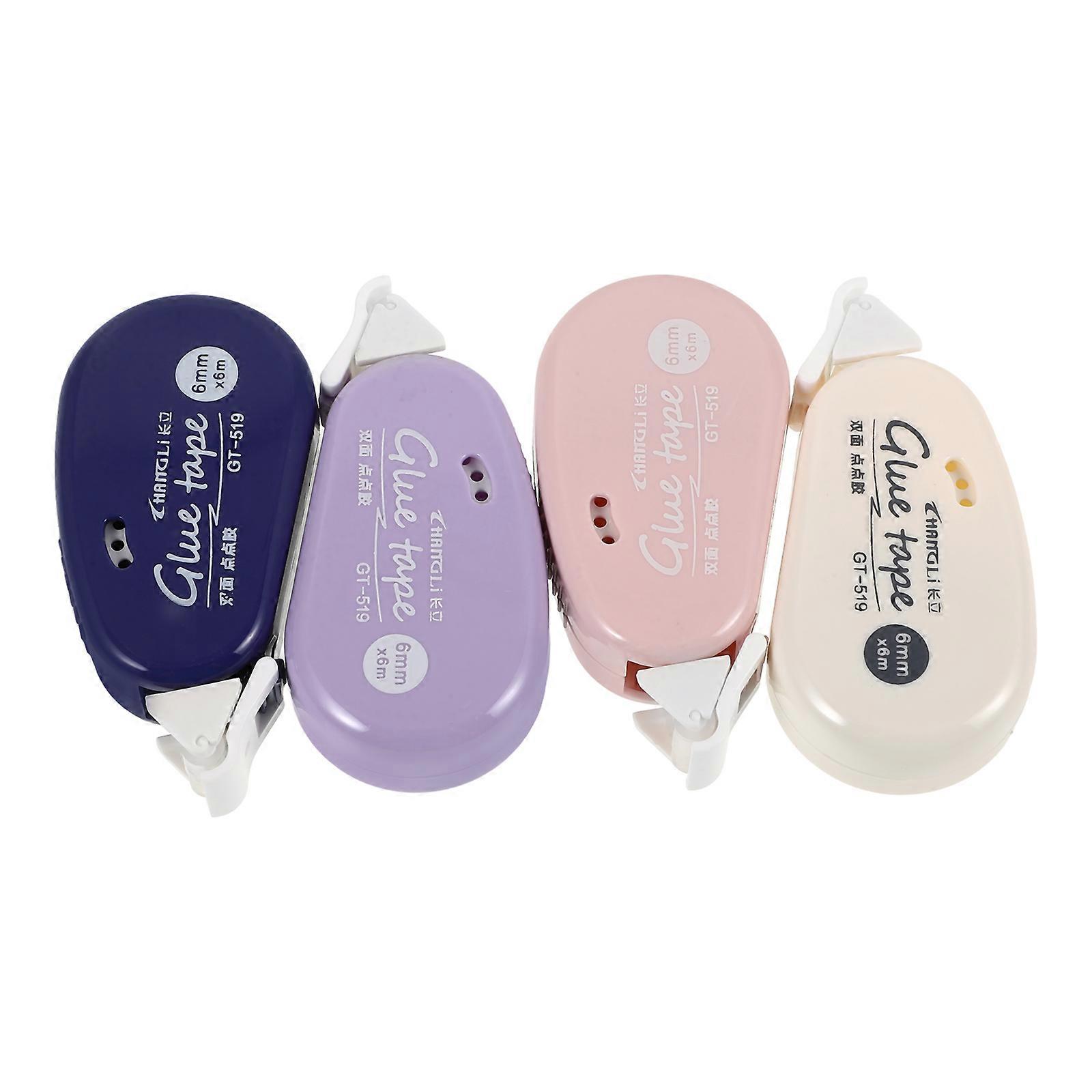 Seamless Blending Double Sided Tape High Adhesion For Users Of Stationery 4Pcs Assorted Color
