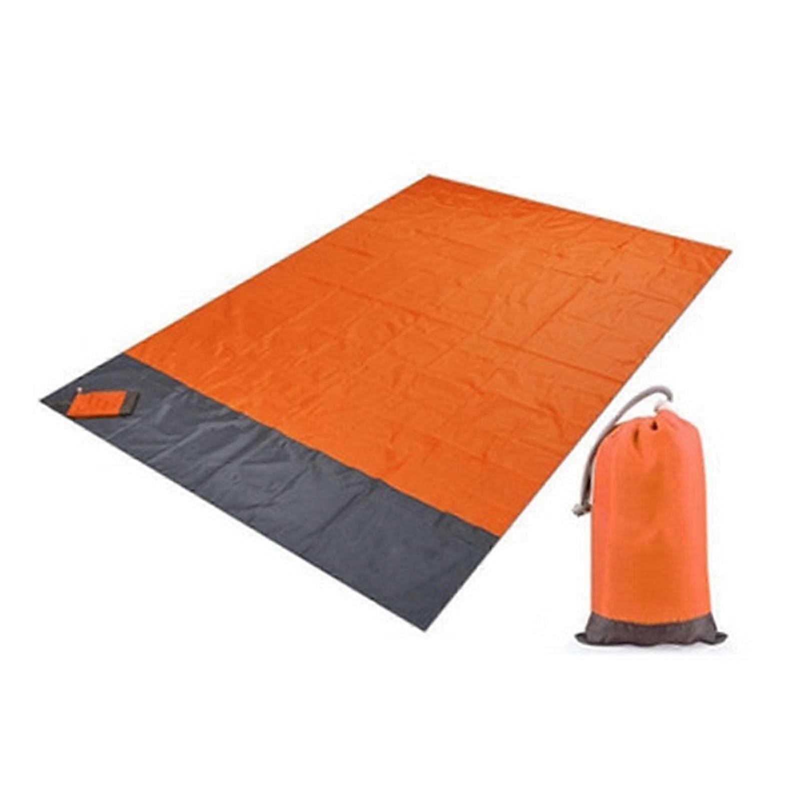 Beach Mat, Padded, Foldable Camping Blanket with 4 Ground Nails