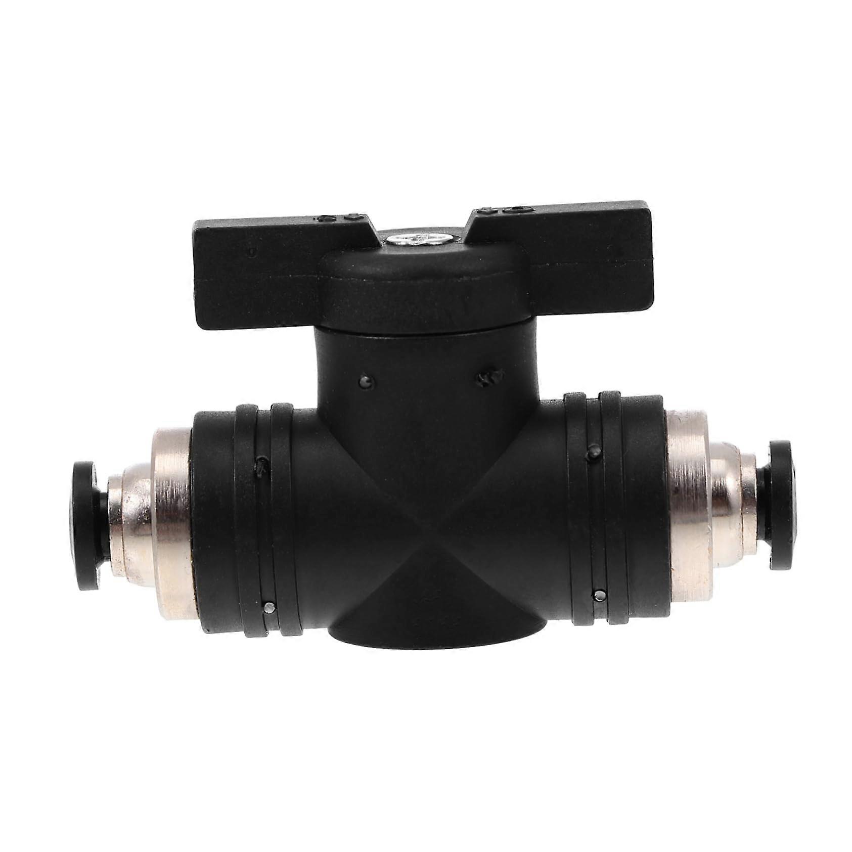 Air Pipe Ball Valve 1-Piece Push-To-Connect Fitting, 1/4 Quick Coupling, Air Flow Control Valve For Compressed Air