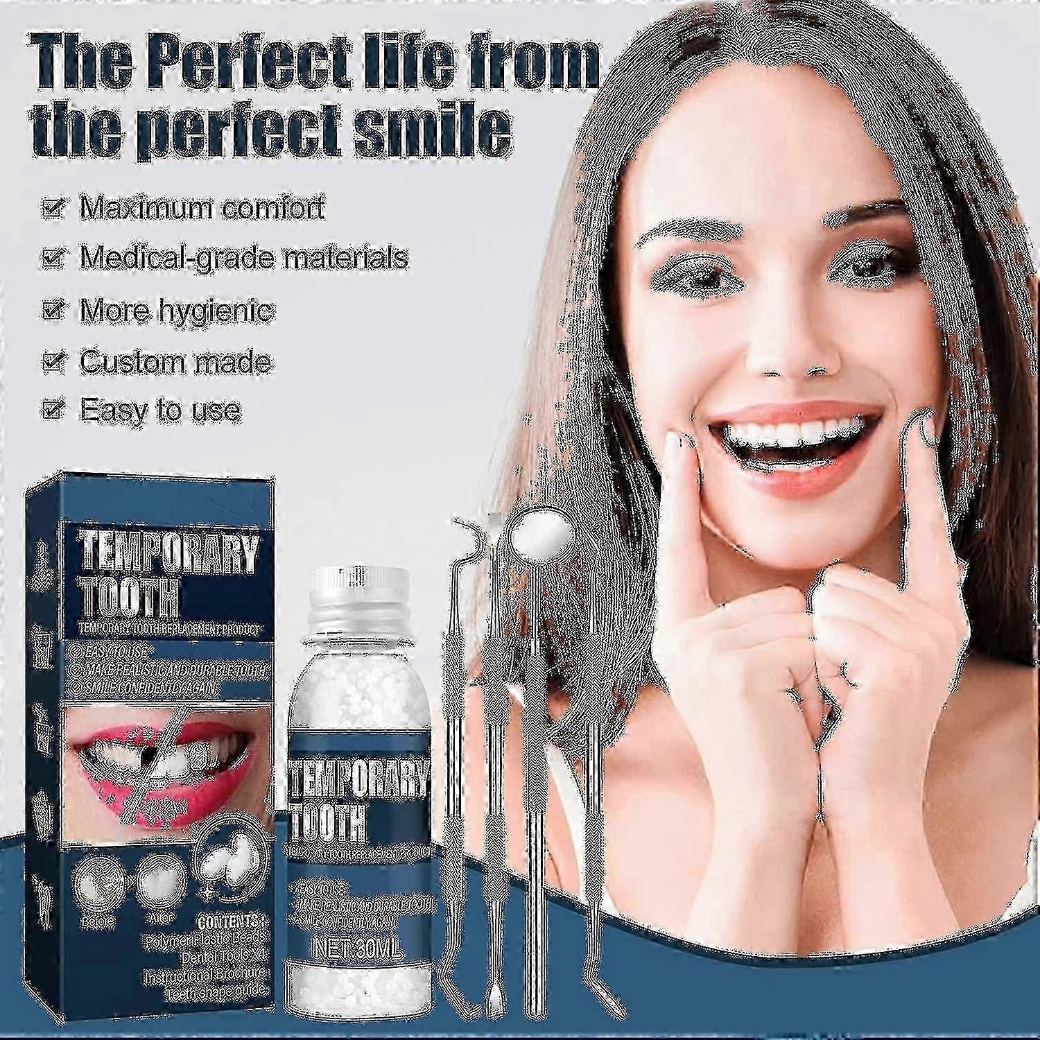 歯の修復キット、一時的な歯の充填修復キット、欠落している歯の交換と壊れた歯の交換を修正するあなたの笑顔を取り戻します