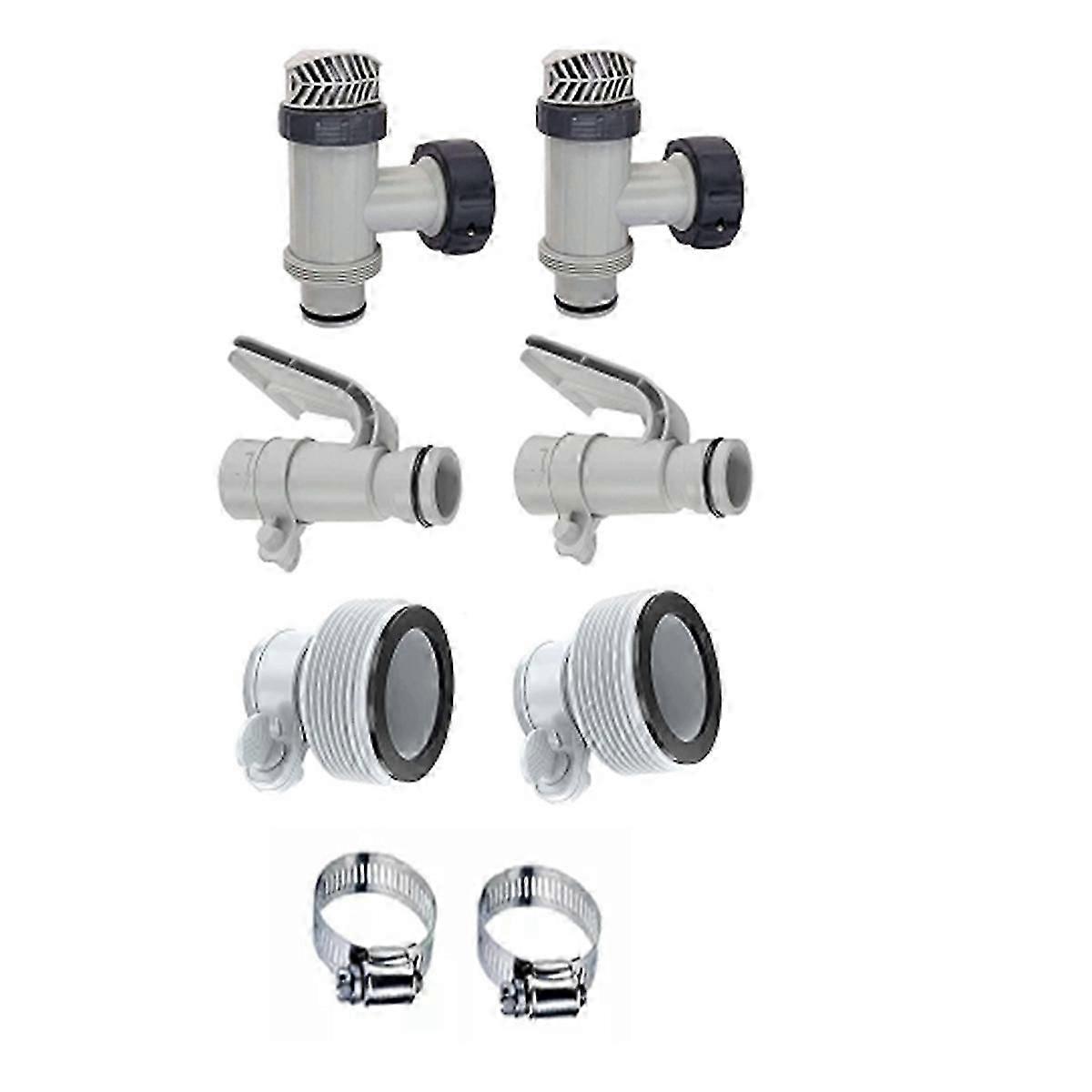 B-Type Hose Adapter and Plunger Valve and Pool Hose Holder for Above Ground Pool Accessories